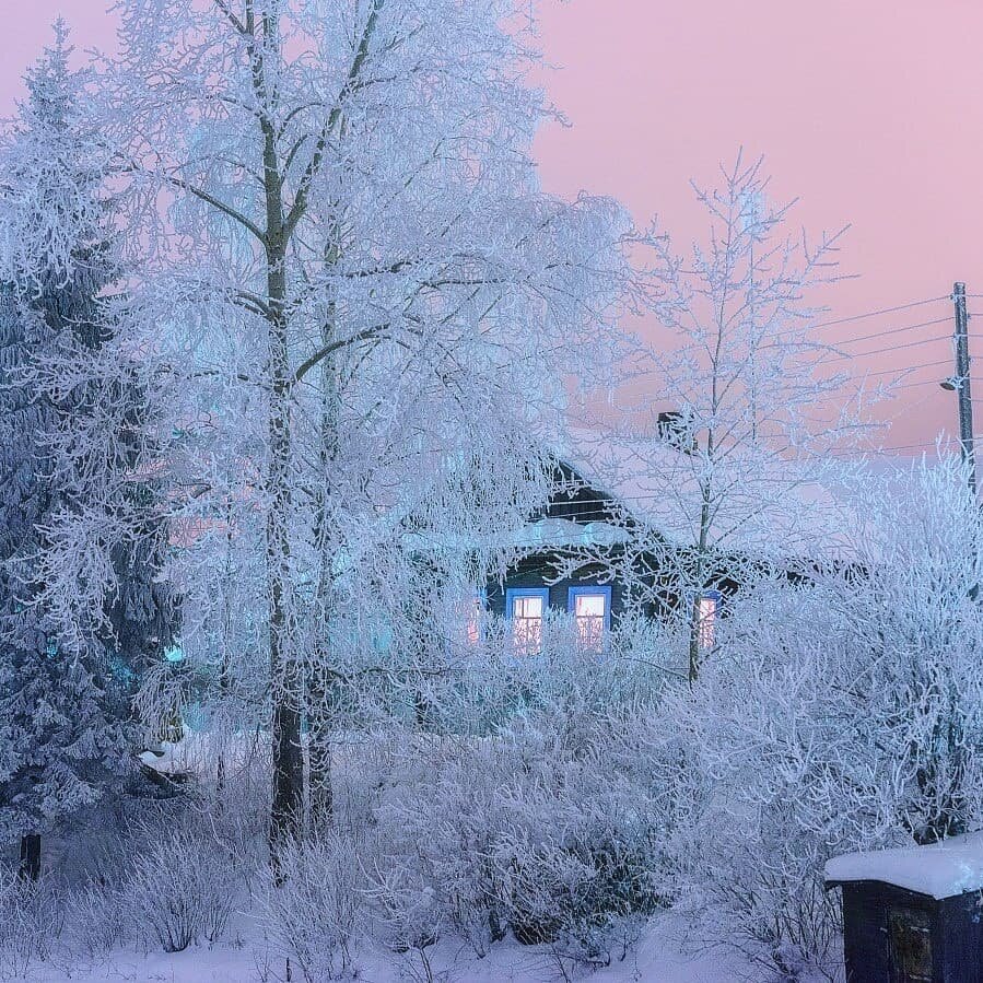 зимняя деревня фото
