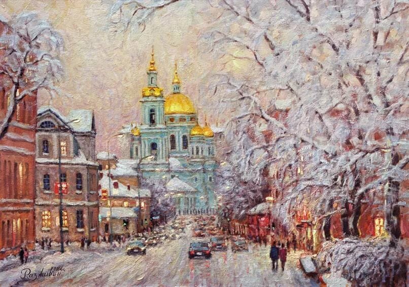 зимняя москва картины фото