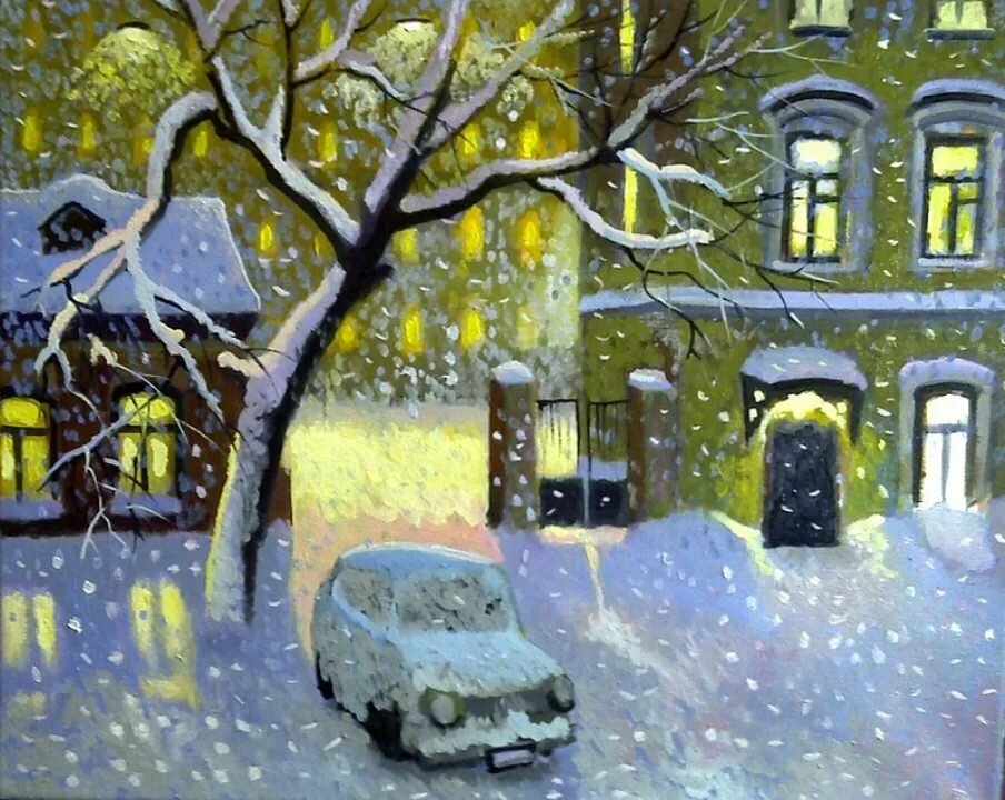 зимняя москва картины александр щепалин фото