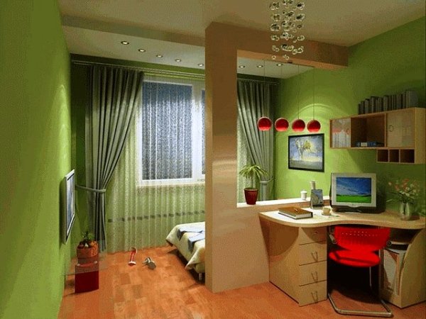 зонирование детской комнаты фото