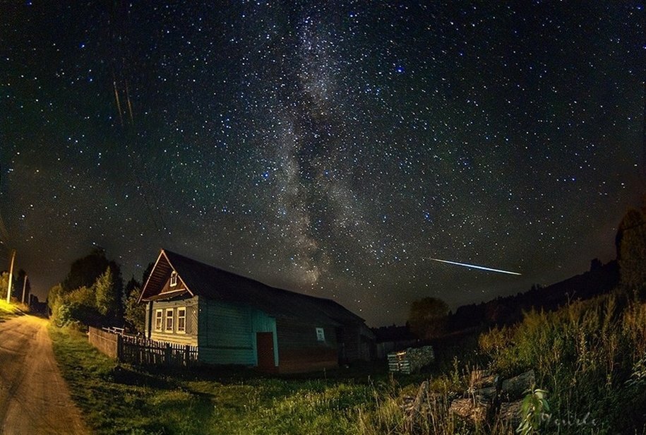 звездное небо в деревне фото